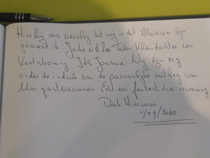 Gastenboek Keatsmuseum